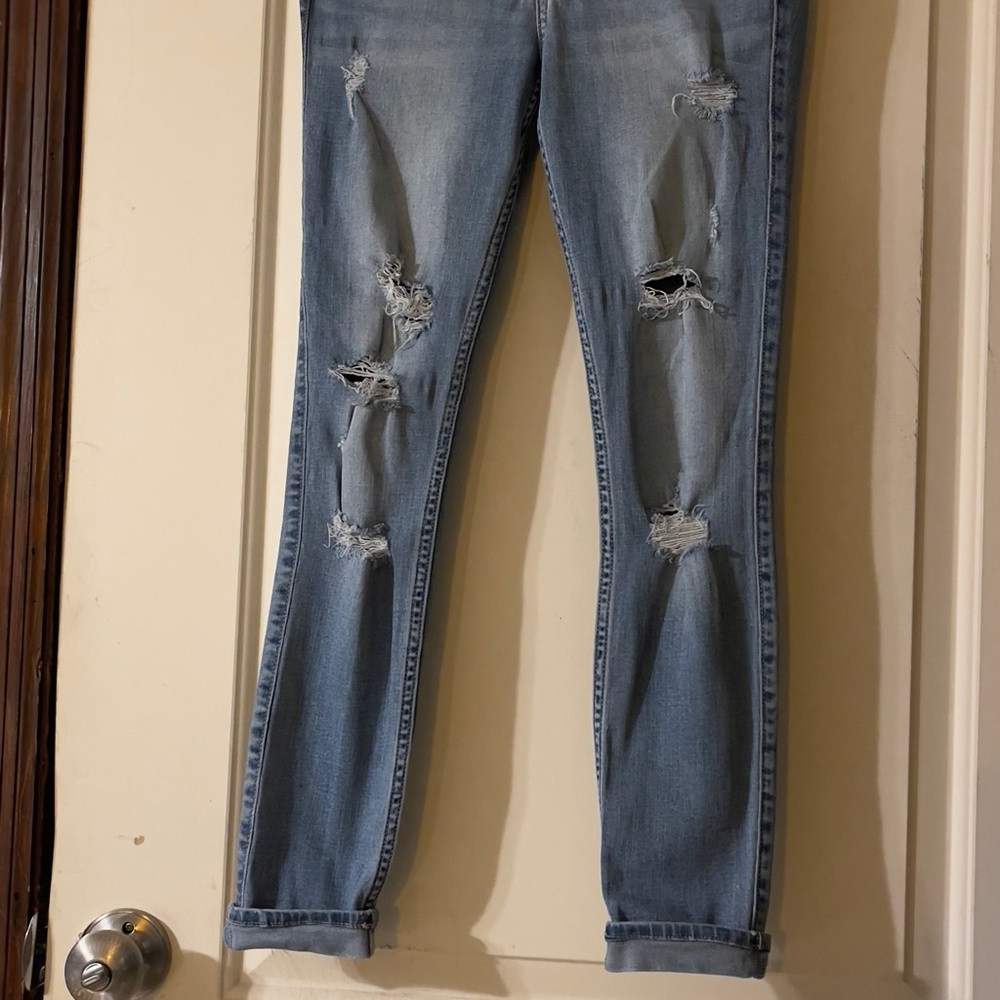 Distressed Light Blue Women's Jeans